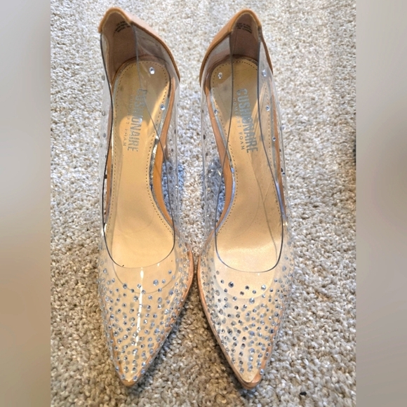 Studded Gorgeous Clear Heels - Picture 1 of 8